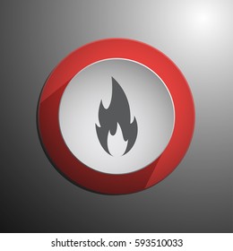 Fire Icon. Web design style