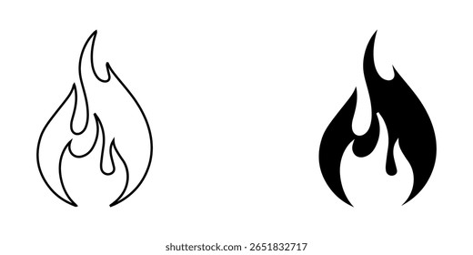  Feuersymbol auf weißem Hintergrund