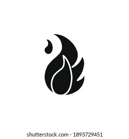 Fire icon for your website, logo, app, UI, product print. Fire concept flat Silhouette vector illustration icon. Editable stroke icons set