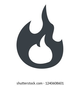 fire icon,fire silhouette.vector icon