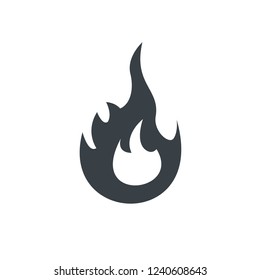 fire icon,fire silhouette.vector icon
