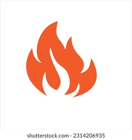 icono de fuego, icono de fuego caliente, logotipo aislado en segundo plano