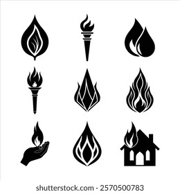 Fire icon,icon for fire,camp fire icon,Fire icon vector set