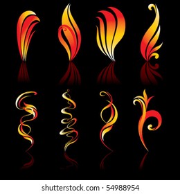 Fire Icons Collection Original Vector Illustration