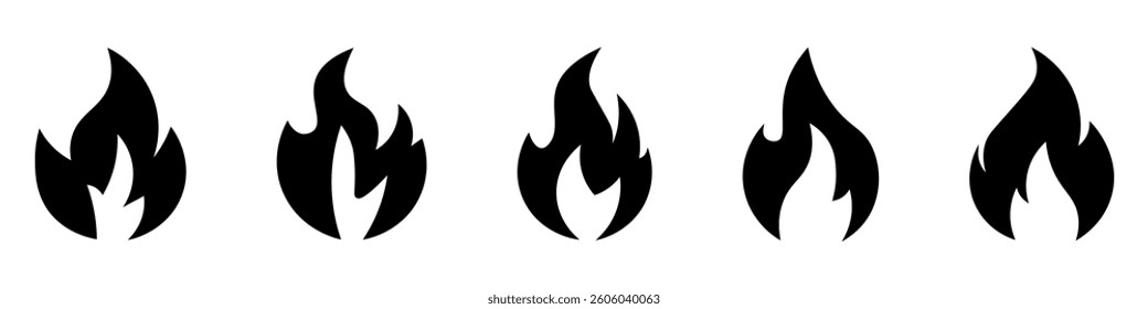 Fire icons .Fire icon collection.