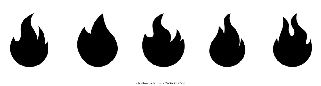 Fire icons .Fire icon collection.