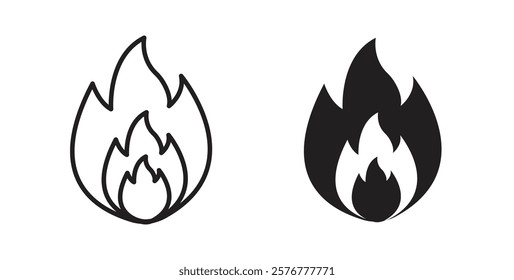 Fire icons pack for ui designs
