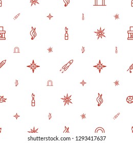 fire icons pattern seamless white background. Included editable outline dynamite, rocket, siren, smoke, explosion, explode, fireworks, football ball icons. fire icons for web and mobile.