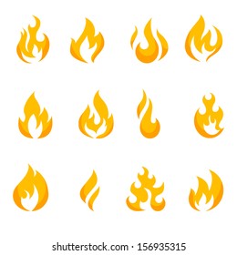 Fire icons set