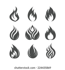 Fire icons set