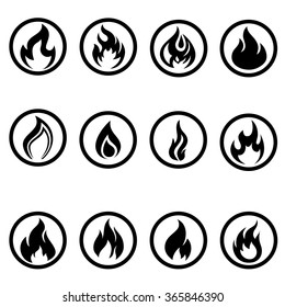 Fire icons set