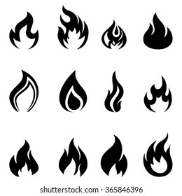 Fire icons set