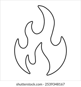 Fire icons set. Fire symbol set.