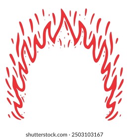 Conjunto de iconos de fuego. Símbolo de fuego. Etiqueta engomada de la Plantilla del fuego. Ilustración vectorial.