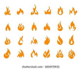 Fire Icons set vector design