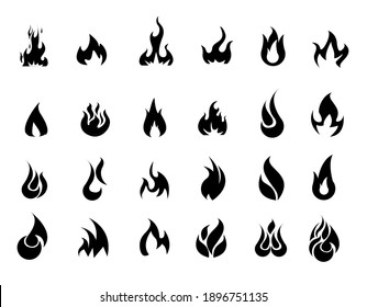 Fire Icons set vector design