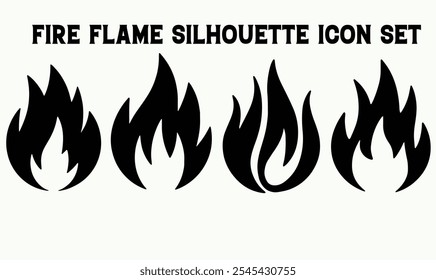 Conjunto de iconos de fuego Iconos de vector de fuego sobre fondo aislado Estilo plano Parrilla de llama de fuego Logotipo de fuego Vector. (NO AI)