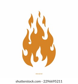 Iconos de fuego Vector, Iconos y pictogramas de incendios planos aislados en fondo blanco y negro para el concepto de peligro o el diseño del logotipo