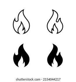 Fire icons vector. fire sign and symbol