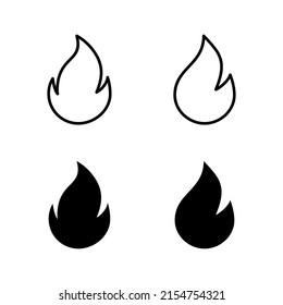 Fire icons vector. fire sign and symbol