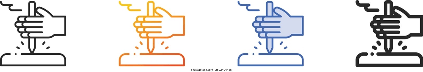 fire icon.Thin Linear, Gradient, Blue Stroke and bold Style Design Isolated On White Background
