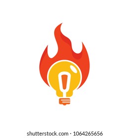Fire Idea Logo Icon Design
