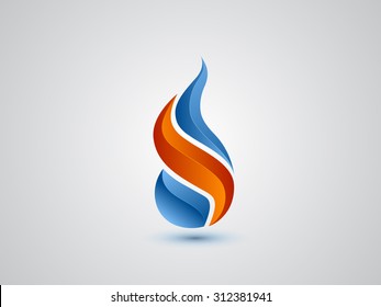 Fire identity symbol. Vector illustration. Logo design