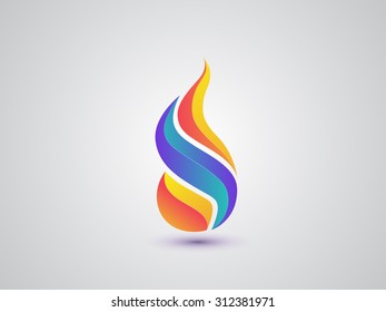 Fire identity symbol. Vector illustration. Logo design