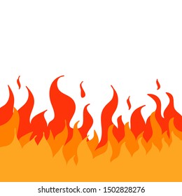 fire illustration cartoon style vector