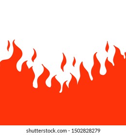fire illustration cartoon style vector