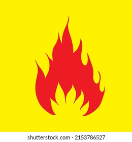 fire illustration or danger logo vector icon
