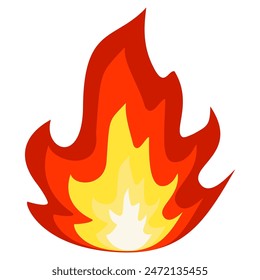 
Fire Illustration in flat style. flame icon.
Fire Isolated Vector Illustration.