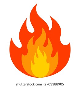 Feuergrafik im flachen Stil, Satz von Feuervektorsymbolen. Brandmeldezeichen