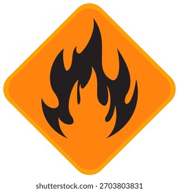 Feuergrafik im flachen Stil, Satz von Feuervektorsymbolen. Brandmeldezeichen