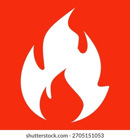 Fire illustration in flat style, set of fire vector icons. fire warning sign