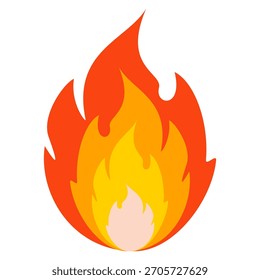 Feuergrafik im flachen Stil, Satz von Feuervektorsymbolen. Brandmeldezeichen