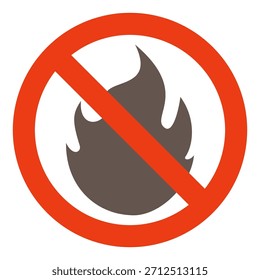 Fire illustration in flat style, set of fire vector icons. fire warning sign