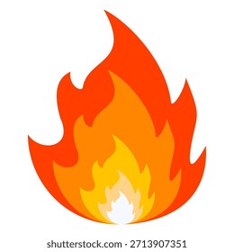 Feuergrafik im flachen Stil, Satz von Feuervektorsymbolen. Brandmeldezeichen