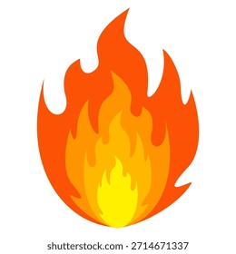 Feuergrafik im flachen Stil, Satz von Feuervektorsymbolen. Brandmeldezeichen
