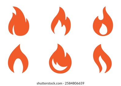 Fire illustration in flat style. Vector illustration EPS 10