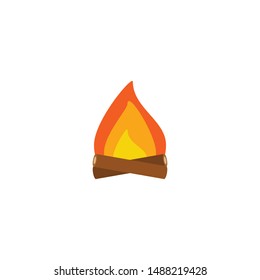 Fire illustration flat vector icon