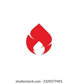 Fire, illustration, geometric symbol simple logo vector