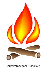 Fire illustration icon