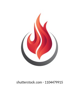 Fire Illustration Logo Template