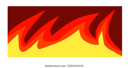 fire illustration on black red background