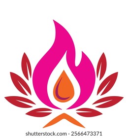 Fire illustration vector design template