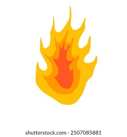 Feuergrafik, Feuervektor, Feuersymbol auf weißem Hintergrund 