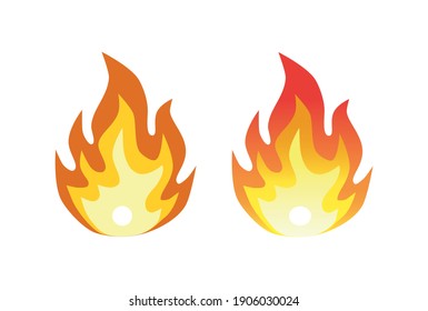 fire illustration, vector illustration, white background
