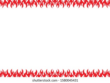 Fire image vector frame material