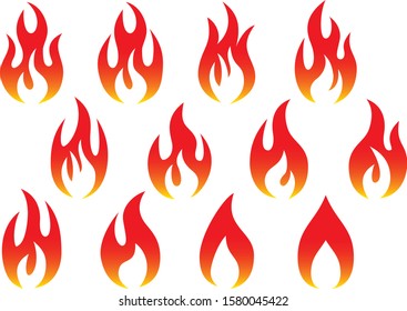 Fire Image Vector Material Collection Stock Vector (Royalty Free ...